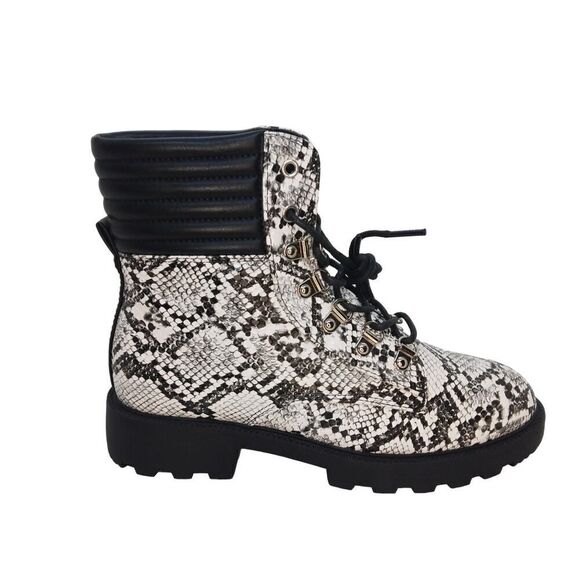 Just Fab Claudine Womens NEW w/Box Natural Snake Booties - sz. 6 1/2 - Picture 2 of 7